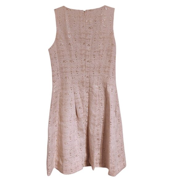 Vince Camuto Beige Silver Embellished Cocktail Party Dress Size 8 - Picture 2 of 7